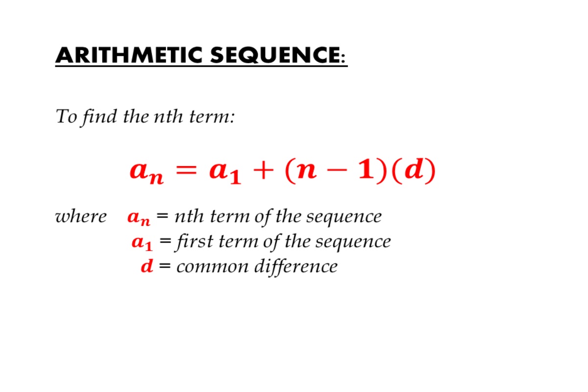 A Basic Concept of Arithmetic Sequence in Mathematics